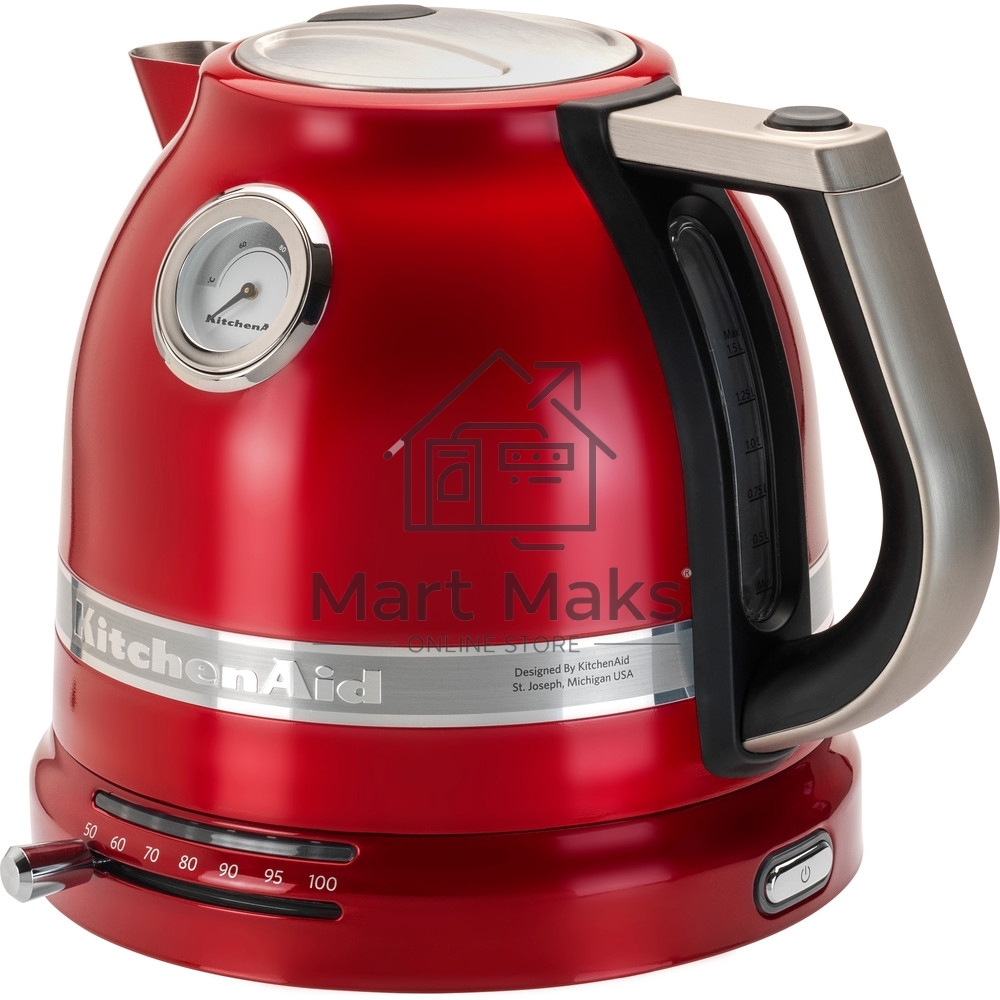 Чайник электрический KitchenAid 5KEK1522 1.5л. 2400Вт серебристый матовый/карамельное яблоко (корпус: алюминий)