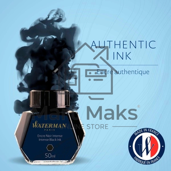 Флакон с чернилами Waterman (CWS0110710) Intense Black чернила, 50мл для ручек перьевых