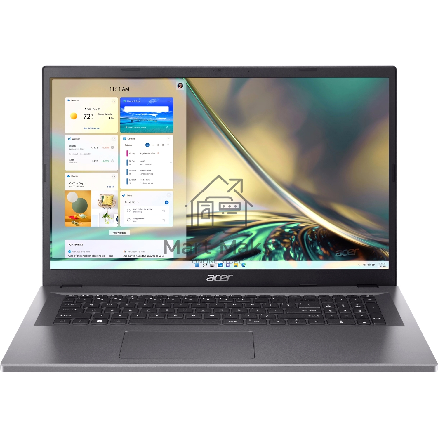 Ноутбук Acer Aspire 3 A317-55P-P3G1 серебристый 17.3