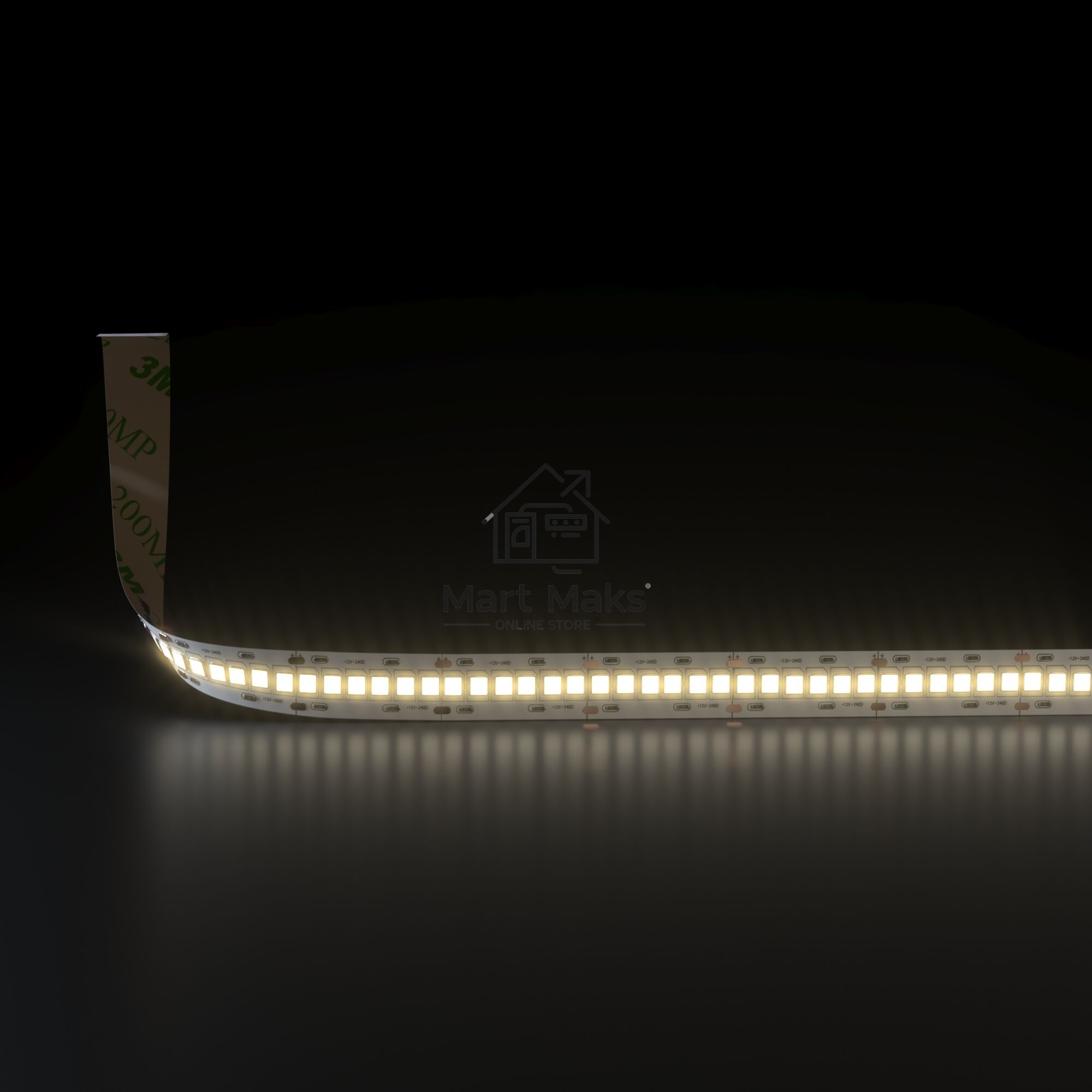 Лента светодиодная 2835 12V 240Led 24W IP20 / 240Led 24W IP20 3300K теплый белый