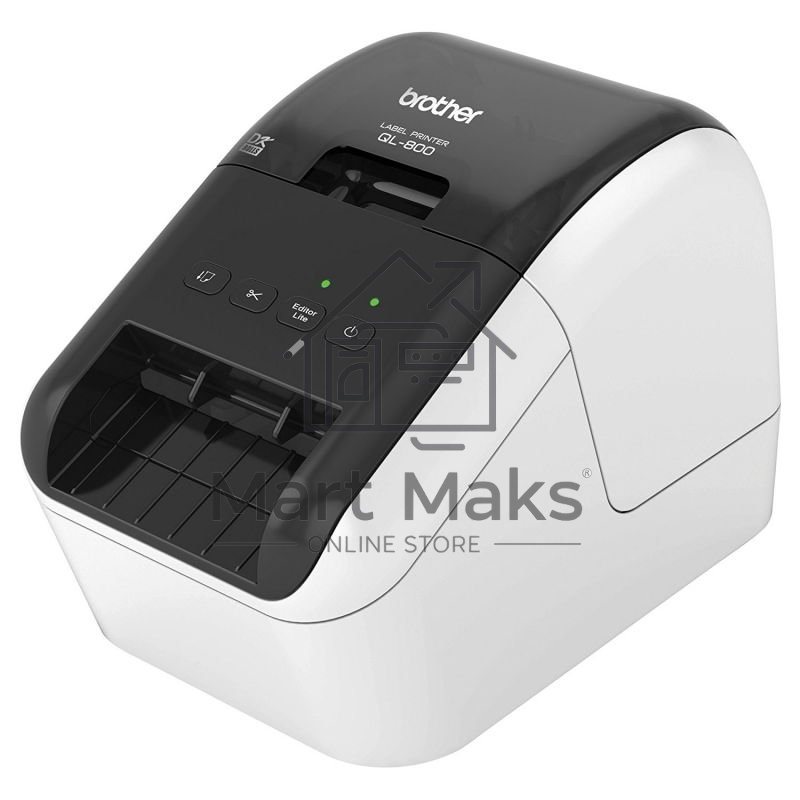 Принтер Brother QL-800 стационарный серебристый/черный