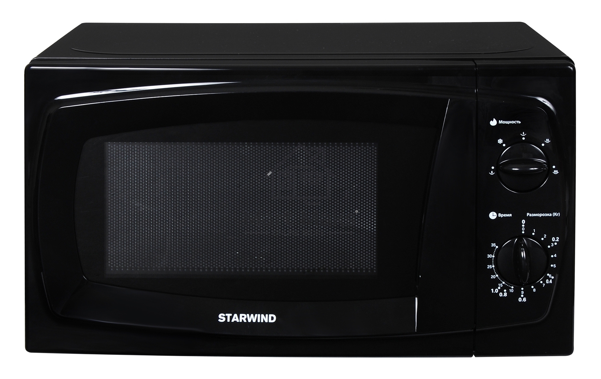 Микроволновая печь Starwind SWM5420 черный, 20 л, 700 Вт, переключатели - поворотный механизм