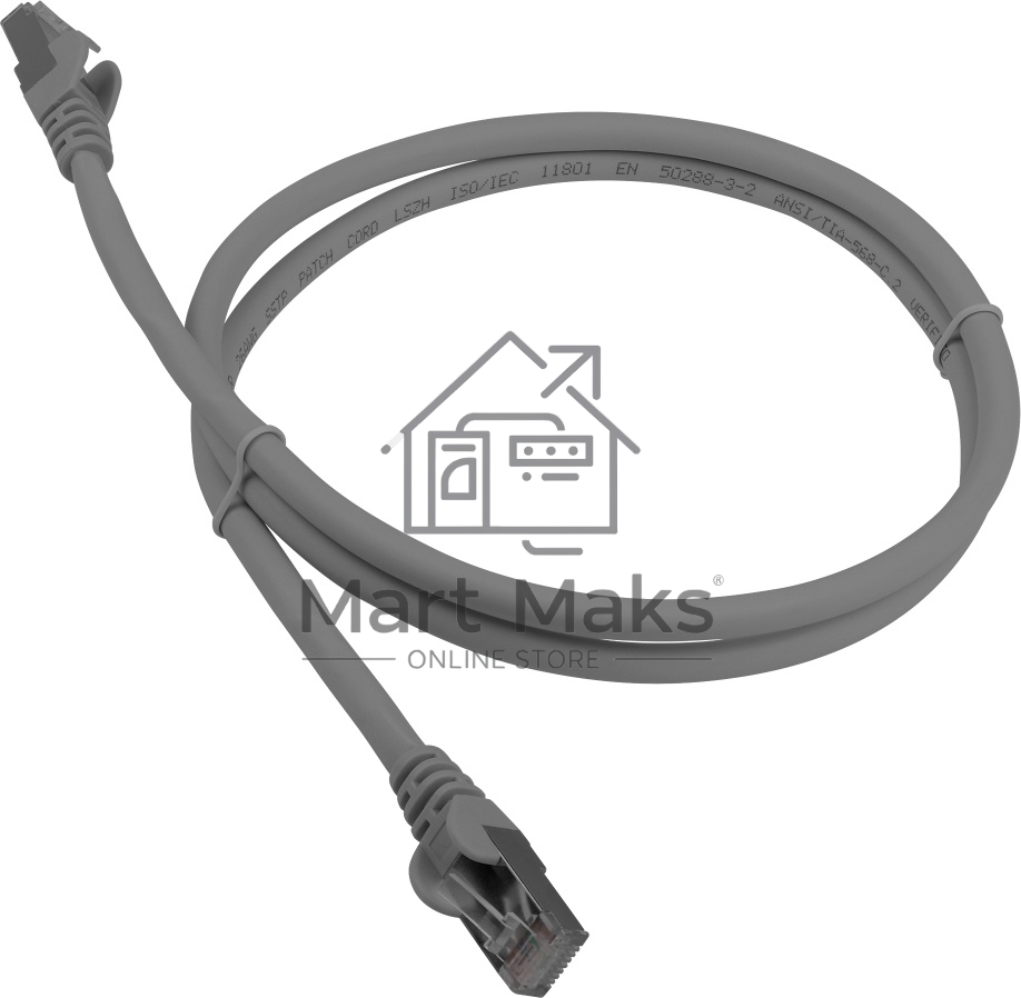 Патч-корд LANMASTER LSZH FTP кат.6A, 7.0 м, серый