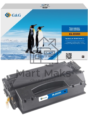 Картридж лазерный G&G GG-Q5949X черный (6000стр.) для HP LJ 1160/1320/3390/3392