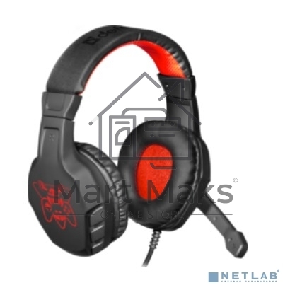 Гарнитура GAMING CUJO BLACK/RED 64505 Defender
