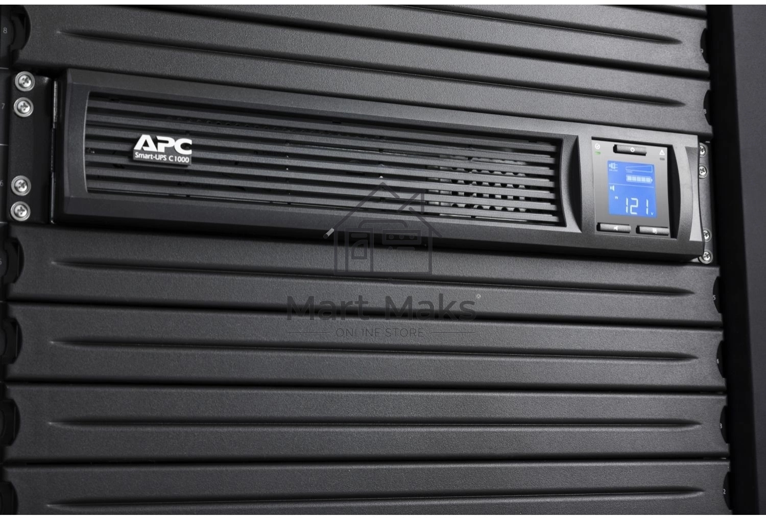 Источник бесперебойного питания APC Smart-UPS C 1000VA/600W, 2U RackMount, 230V, Line-Interactive, LCD, 1 year warranty(REP. SMC1000I-2U)