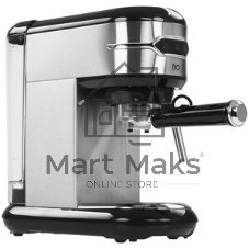 Кофеварка рожковая BQ CM3001 сталь-черный, исп. кофе - молотый, 1 л, 1450 Вт, 15 бар
