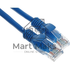 Патч-корд UTP Cablexpert cat.5e, 1.5м, литой, многожильный, синий