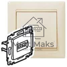 Механизм розетки комп. 1-м СП Valena RJ45 сл. кость (DIY-упак.) Leg 695624