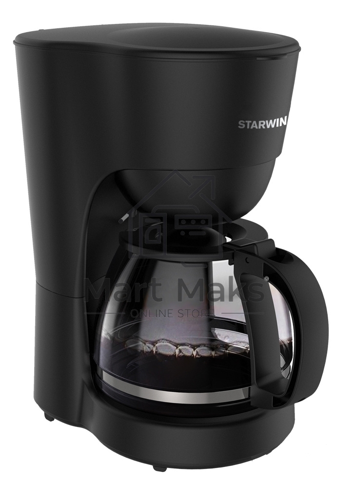 Кофеварка капельная Starwind STD1212 черный, исп. кофе - молотый, 1.25 л, 600 Вт.