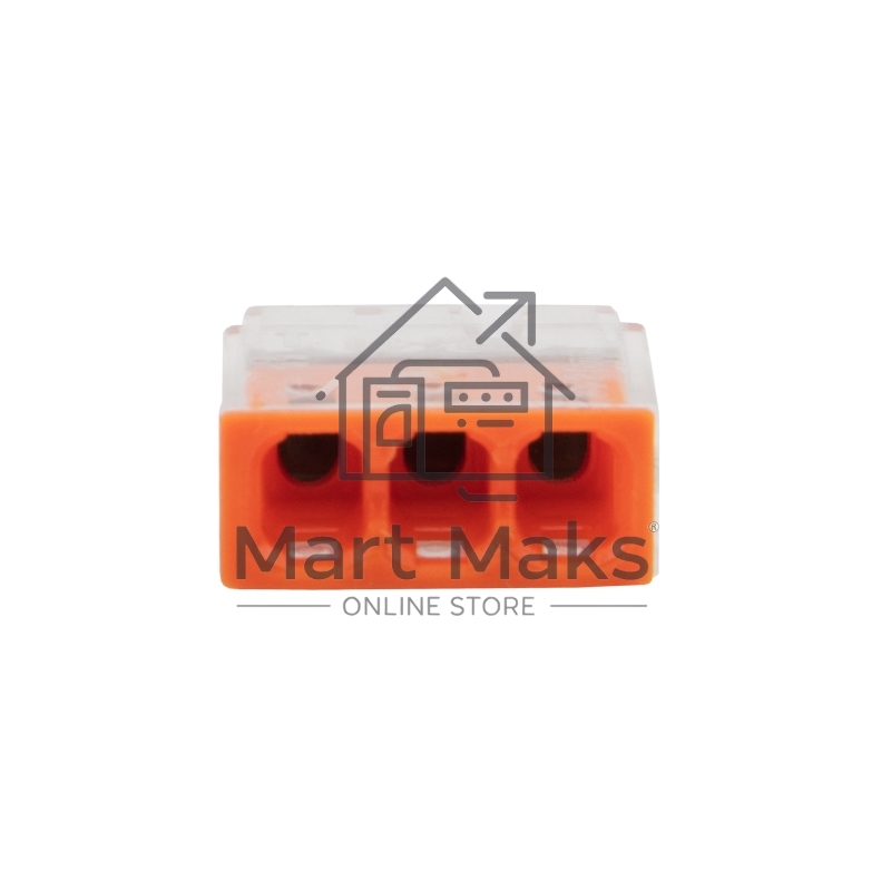 Экспресс-клемма Rexant СМК 2273-203, 3-проводная 0.5-2.5 мм², прозрачная (100 шт./уп.)