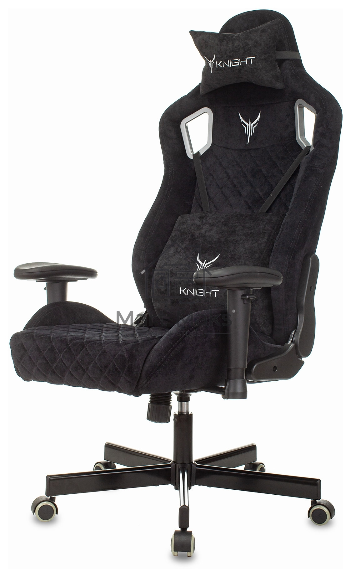 Кресло игровое Бюрократ Knight Outrider Light-20 черный с подголов. крестовина металл
