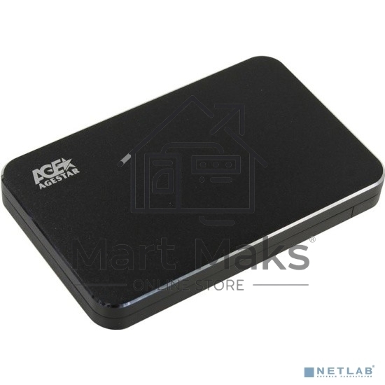 Внешний корпус для HDD AgeStar 3UB2A18 SATA алюминий черный 2.5