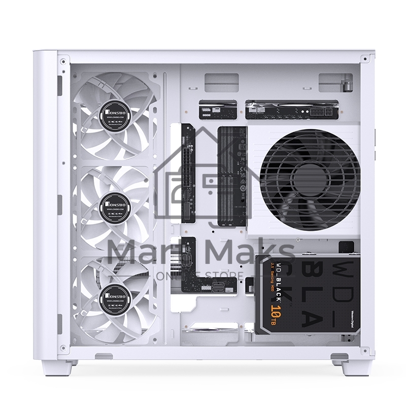 Корпус без блока питания Корпус JONSBO TK-3 White ATX без БП, mini-ITX, micro-ATX, белый
