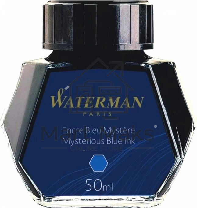 Флакон с чернилами Waterman (CWS0110790) Mysterious Blue чернила, 50мл для ручек перьевых