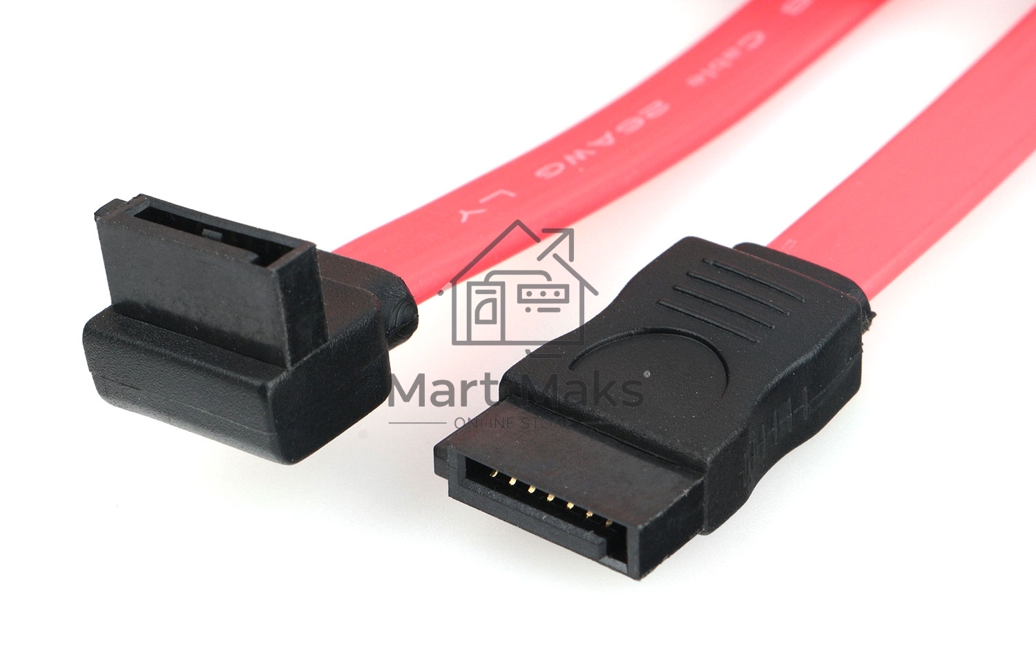 Кабель интерфейсный SATA Cablexpert CC-SATA-DATA90-N, Sata3 7pin / 7pin угловой, медн.проводник, 50см, пакет