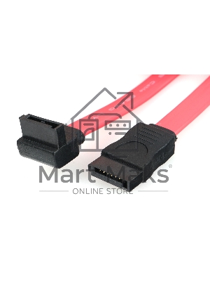 Кабель интерфейсный SATA Cablexpert CC-SATADATA90-N, Sata3 7pin/7pin угловой, медн.проводник, 50см, пакет