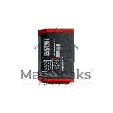 Корпус без блока питания Case HYTE Y70, Midi-Tower, TG, no fans, 2xUSB-A 3.2, 1xUSB Type-C, E-ATX, ATX, mATX, mITX Black Cherry