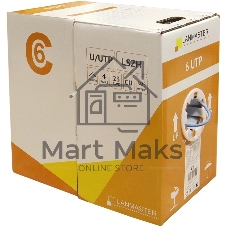 Кабель LANMASTER UTP, 4x2, кат 6, 550Mhz, LSZH (HFLT), синий, 305 м