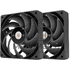 Вентилятор для корпуса Thermaltake Toughfan 14 Pro черный (2 шт.), 140 мм, 500-2000 об/мин, 31.6 дБ, 4 pin PWM, без подсветки