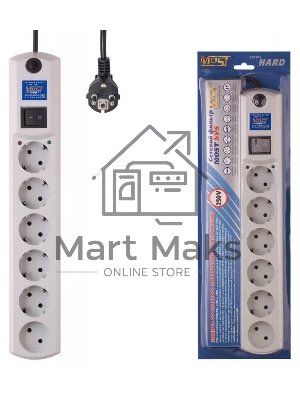 Сетевой фильтр Most HV6 2м (6 розеток) белый (коробка) Сетевой фильтр Most HV6 2м (6 розеток) белый (коробка)