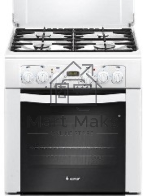 Плита комбинированная Gefest ПГЭ 6102-03 белый, конфорок 4 газовых, духовка 55 л, 60 см x 85 см x 60 см