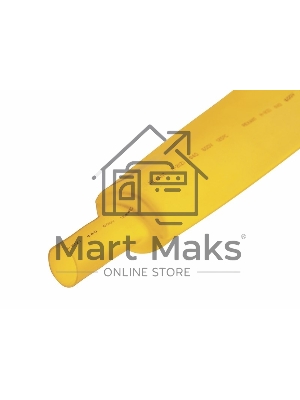 Термоусаживаемая трубка Rexant 35,0/17,5 мм, желтая, упаковка 10 шт. по 1 м