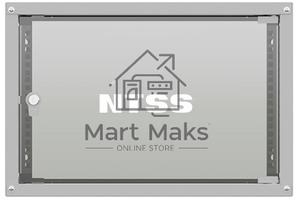 Шкаф коммутационный NTSS LIME (NTSS-WL6U5545GS) настенный 6U 550x450мм пер.дв.стекл несъемн.бок.пан. 30кг серый 110град.