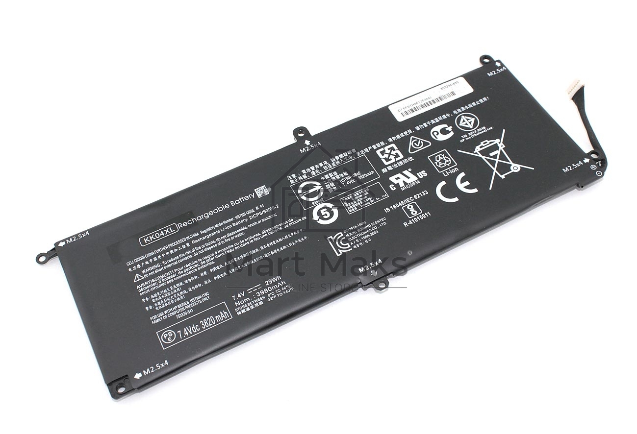 Аккумуляторная батарея для ноутбука HP Pro Tablet x2 612 G1 (KK04XL) 7.4V 3820mAh