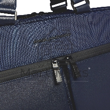 Деловая сумка Piquadro Orion CA6624S136/BLU с отделением для ноутбука синий ткань/натур.кожа