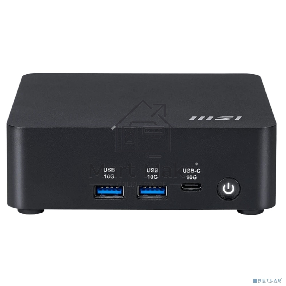 Мини ПК MSI Cubi NUC AI 1UMG-064XRU Core Ultra 7 155H (1.4) 16Gb SSD 1Tb Graphics CR без ОС 2xGbitEth WiFi BT 120W черный (9S6-B20911-065)