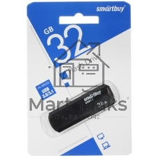 Флешка USB SmartBuy CLUE black (SB32GbCLU-K3), 32Gb, USB 3.0/3.1, R/W 70/25, черный