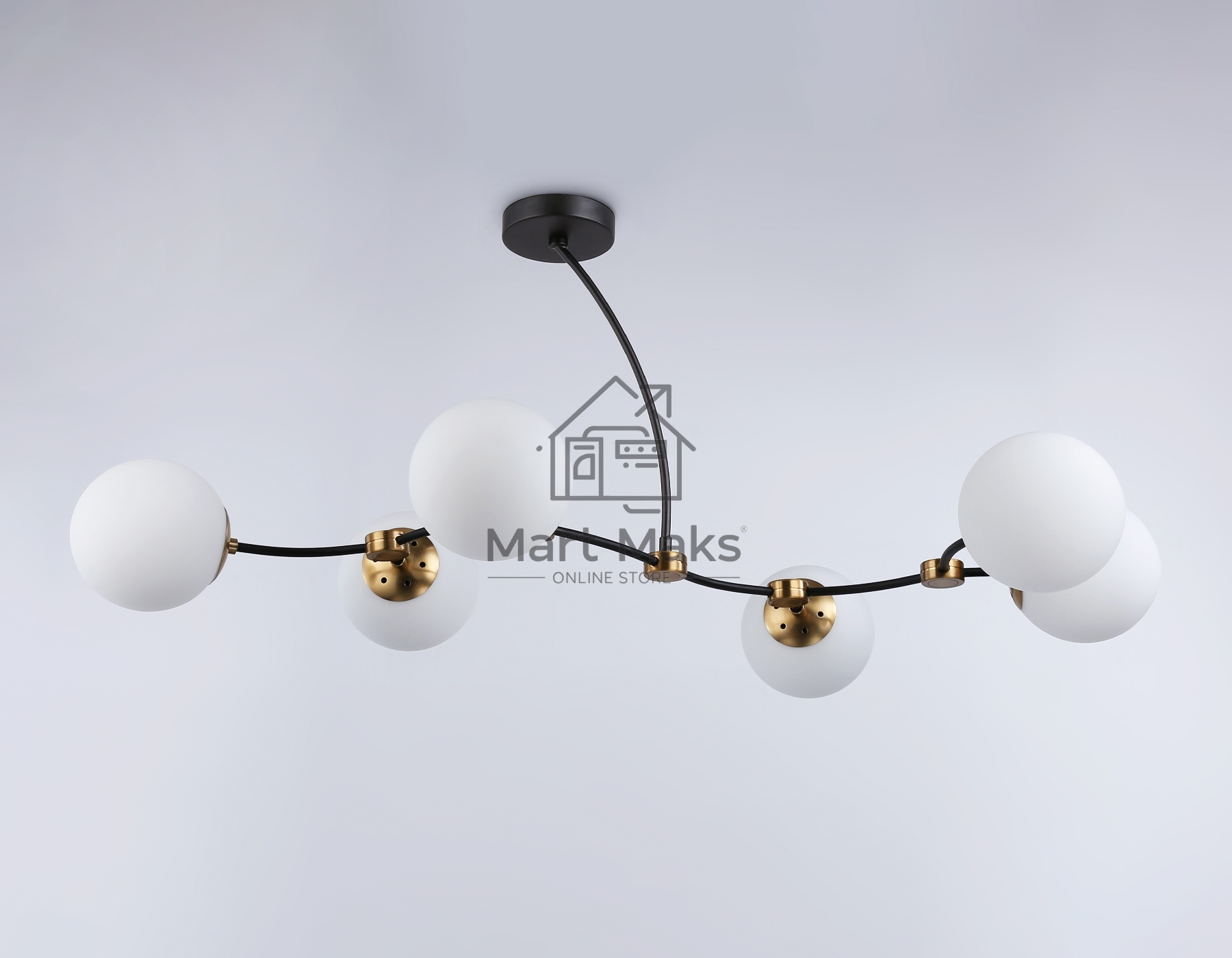 Светитльник Ambrella Light TR2555/6 BK/SB черный/бронза E27/6 max 60W 1160*600*450