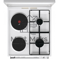 Плита комбинированная Gorenje GK5A12WG белый, конфорок 2 газовых и 2 электрических, духовка 68 л, 50 см x 85 см x 59.4 см