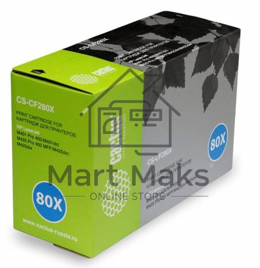 Картридж лазерный Cactus CS-CF280XS черный (6900 стр.) для HP LJ Pro 400/M401/M425