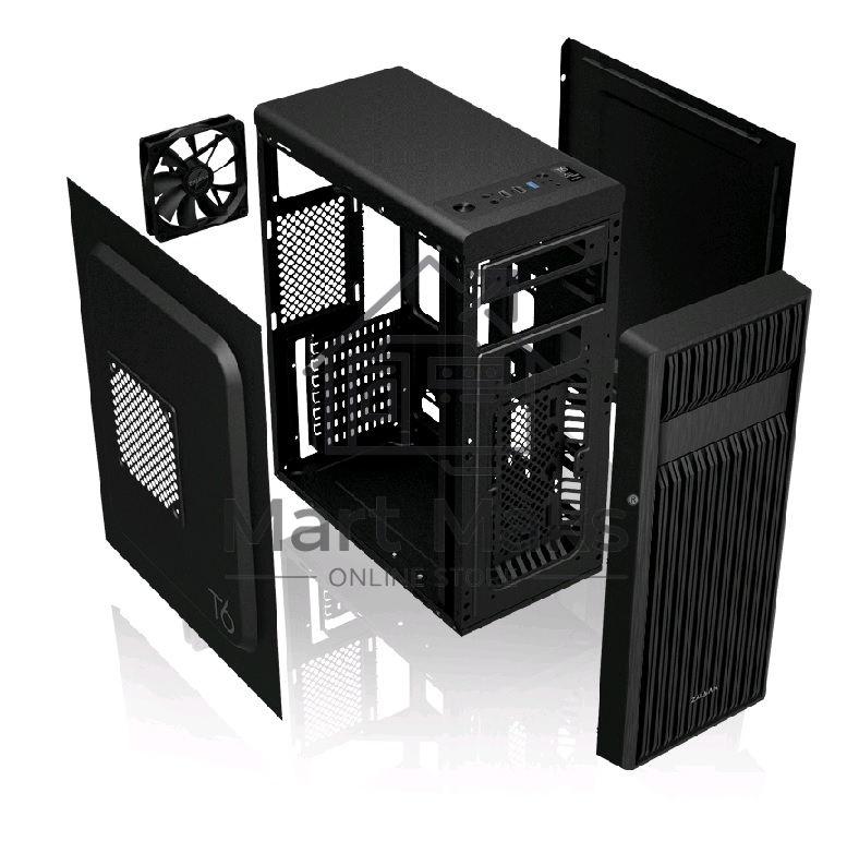 Компьютерный корпус Zalman ZM-T6 черный без БП ATX 1xUSB2.0 1xUSB3.0 audio bott PSU
