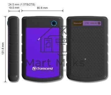 Внешний жесткий диск Transcend USB 3.0 2Tb TS2TSJ25H3P StoreJet 25H3P (5400 об/мин) 2.5