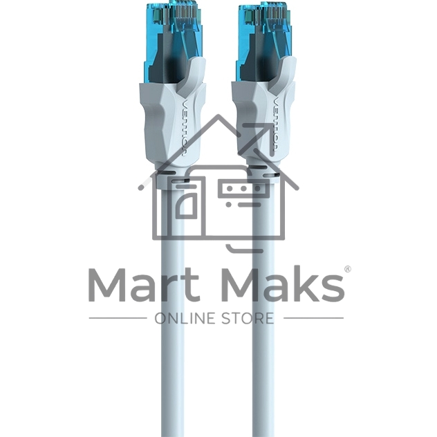 Патч-корд Vention прямой UTP cat.5е, RJ45 - 0,75м. Серый VAP-A10-S075