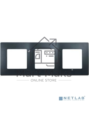 Рамка 3поста антрацит ETIKA