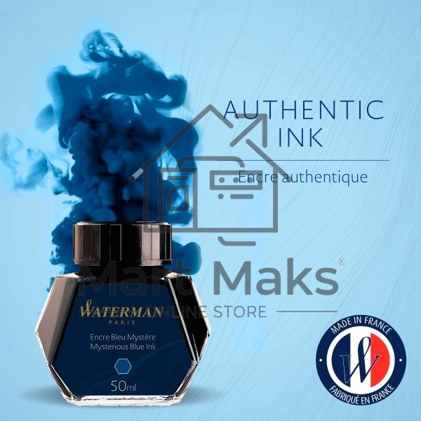 Флакон с чернилами Waterman (CWS0110790) Mysterious Blue чернила, 50мл для ручек перьевых