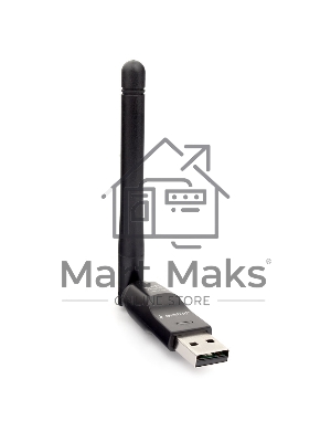 Сетевой адаптер Wi-Fi Gembird WNP-UA-011, 150 Мбит, с антенной, USB, 802.11b/g/n, MT7601