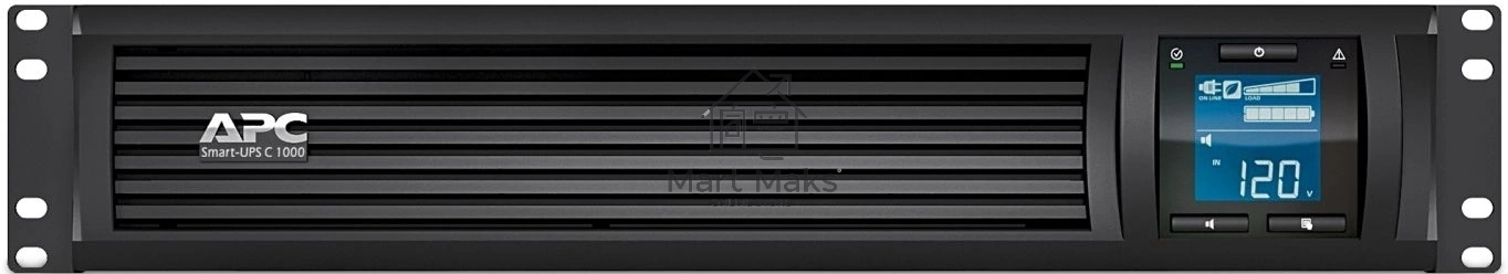 Источник бесперебойного питания APC Smart-UPS C 1000VA/600W, 2U RackMount, 230V, Line-Interactive, LCD, 1 year warranty(REP. SMC1000I-2U)