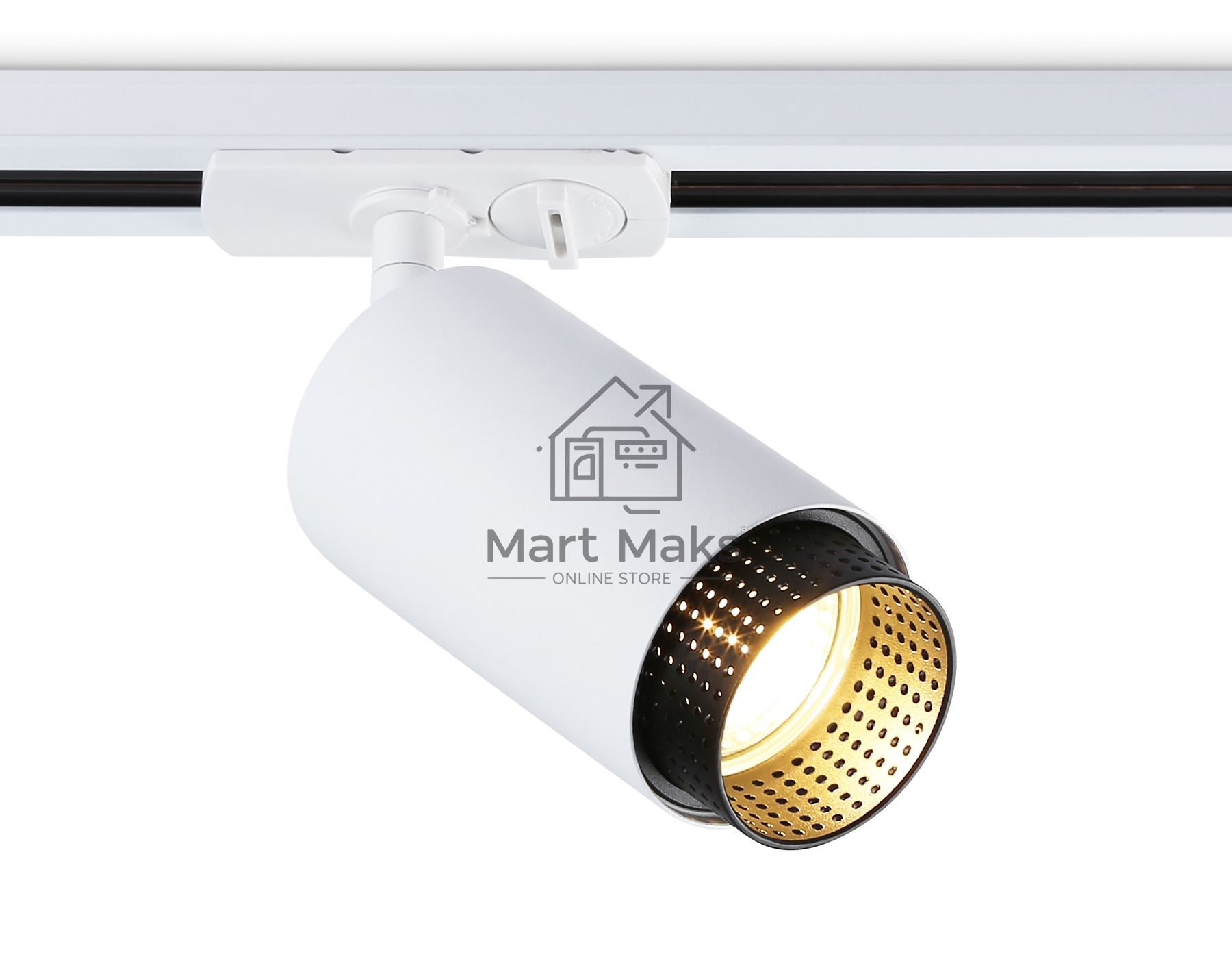 Трековый однофазный светильник Ambrella light GL5161 WH/BK белый/черный GU10 max 12W D60*190
