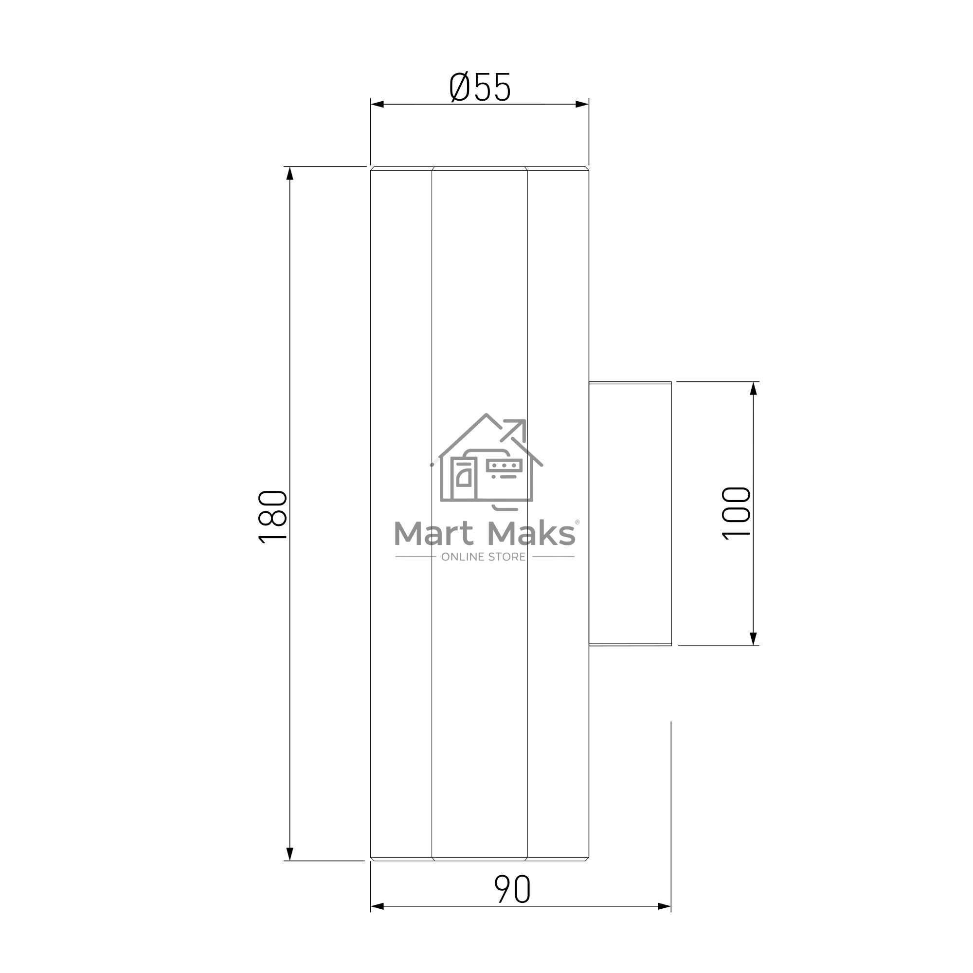 Ribs MRL 1017 Светильник настенный белый