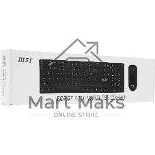 Комплект клавиатура+мышь MSI Forge K210 Combo беспроводной, USB, 1600 DPI, чёрный