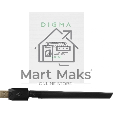 Адаптер USB Digma D-BT60 BT6.0+EDR class 1 200м черный