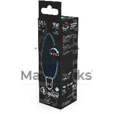Лампа cветодиодная LED Gauss Filament Свеча 9W 610lm 4100К Е14 milky диммируемая 1/10/50 103201209-D