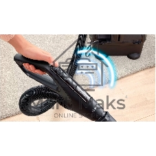 Пылесос Bosch BGS41POW1 черный/красный, 350/700 Вт, уборка сухая, пылесборник контейнер 2.4 л