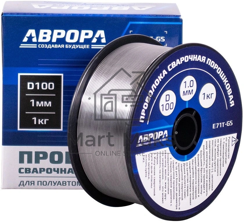 Проволока свар. Aurora E71T-GS D1мм 1000гр (39779)