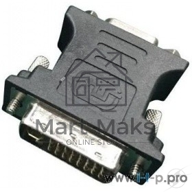 Переходник DVI-VGA Cablexpert A-DVI-VGA-BK, 29M/15F, черный, пакет